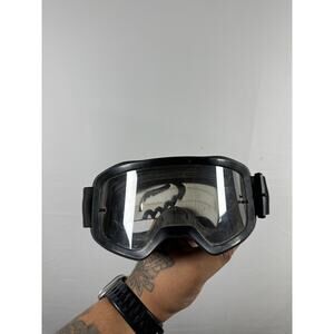 Fox Racing Main Motocross Goggles Black Clear Lens MX Off-Road Dirt Bike ATV